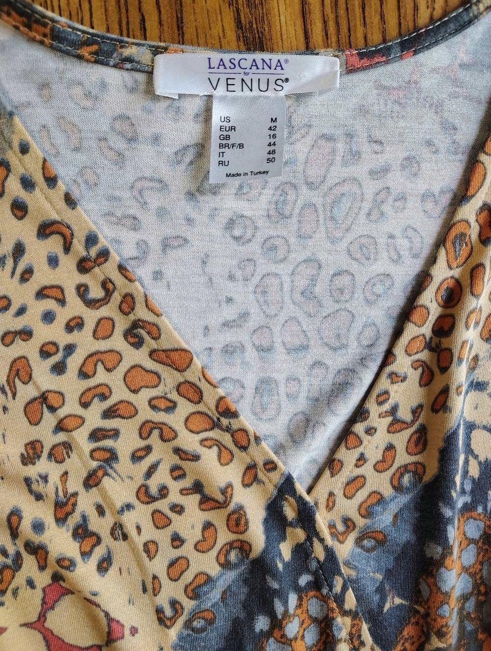 Lascana Maxi Dress — Multi-printed orange asymmetrical Ruffles side slit sz M. - Picture 8 of 16
